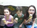 Three ice creams