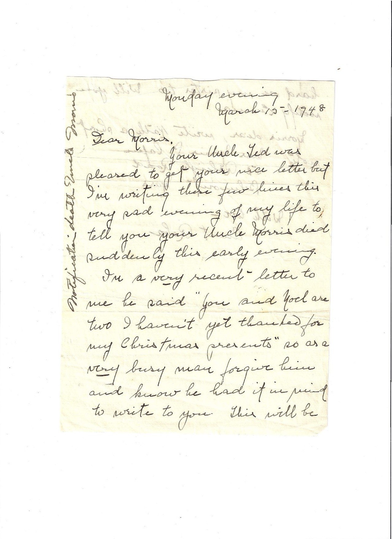 Morris_from_his_aunt_re_death_of_his_uncle_Morris_Noel_1948